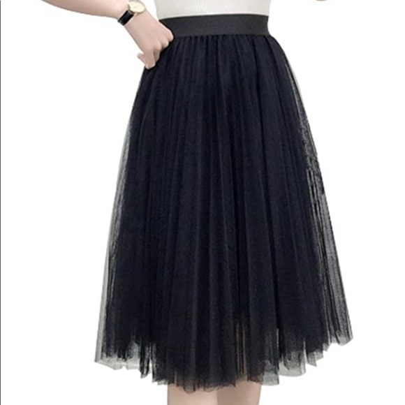 Tulle skirt layered soft Black net tutu - Picture 2 of 6